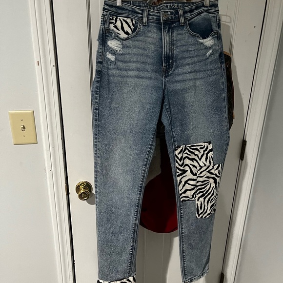 Custom Zebra Jeans American Eagle - Picture 1 of 3